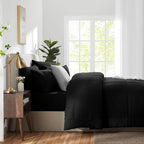 CozyLux California King Comforter Sets Black, 7 Pieces Cal King Bed in a Bag - Image 9