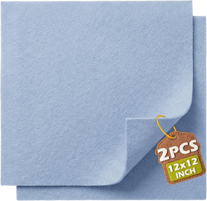 Dusty Blue Soft Felt Sheets for Crafts, 1.6mm Thick, Handmade Crafts, DIY by Grainear