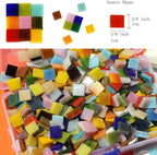 Lanyani 1050 Pieces Mixed Shapes Glass Mosaic Tiles - Image 4