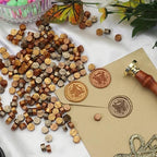 Antique Gold 300 Pcs Wax Seal Beads, Sealing Wax Beads, Refilling Octagon Wax - Image 3