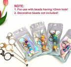42/84/126 Pcs Beadable Keychain Bars Bulk Blank DIY Beaded Keychain Making - Image 8