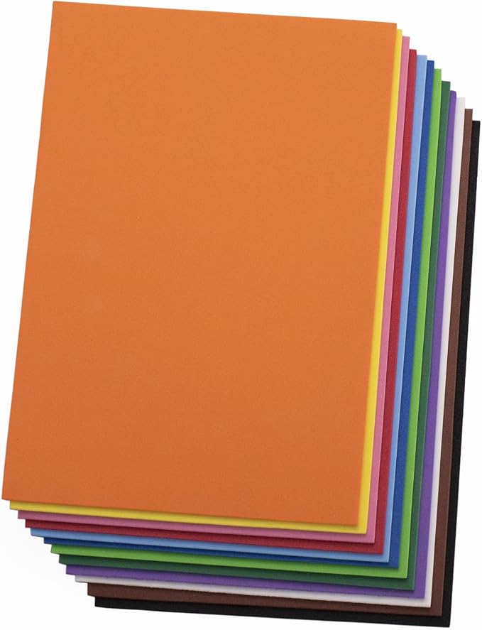 Eva Foam Sheets, 12 Assorted Colors, 2mm Thick, 6 x 9 Inch, Handicraft Foam - Image 7