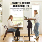 Veken 39.4" Small Electric Standing Desk, Height Adjustable Sit Stand Up - Image 4