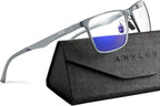 ANYLUV Blue Light Glasses Men, Relieve Eyestrain and Eye Protection, Al-Mg by ANYLUV