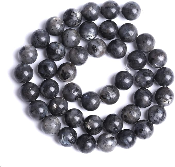 6mm 61pcs Natural Black Labradorite Stone Beads Round Larvikite Beads - Image 5