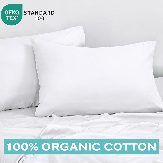 Royale Linens White Cotton Pillow Cases Standard Size Set of 12 - Image 3