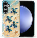 for Samsung Galaxy S25 FE Case, Sea Turtle Beach Pattern Glossy 2 in 1 by Teonvpu