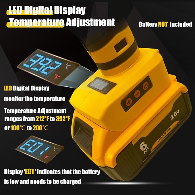 MONVICT Cordless Glue Gun for Dewalt 20V Battery - Image 2