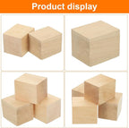 MECCANIXITY 4Pcs Basswood Carving Block, 1.6"x1.6"x2" Square Wooden Dowels - Image 4