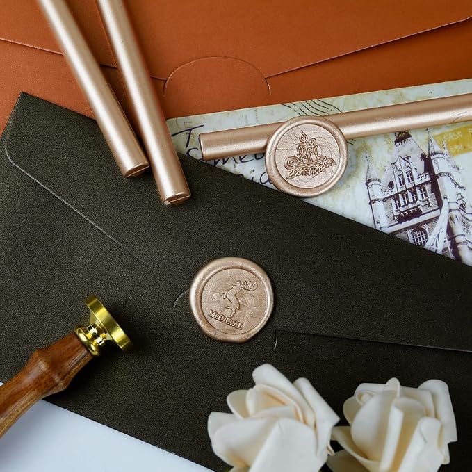 Champagne Gold Seal Wax Sticks for Large Glue Gun, Sealing Decoration for - Image 4