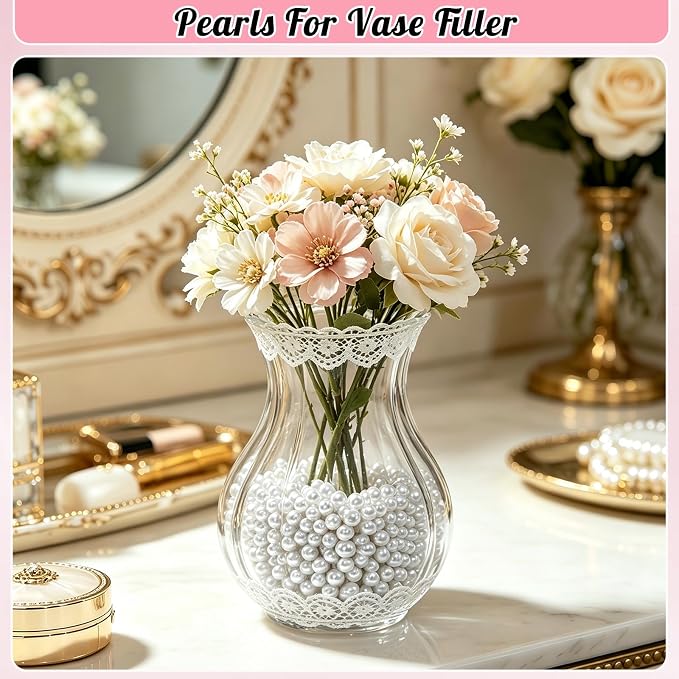 2800PCS 6mm Pearls for Crafting, Artificial Pearl Beads for Vase Filler - Image 5