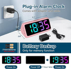 Netzu Loud Alarm Clock for Heavy Sleepers, RGB Alarm Clocks for Bedrooms - Image 6