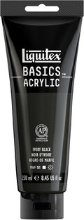 Liquitex BASICS Acrylic Paint, 250ml Tube, Ivory Black by Liquitex