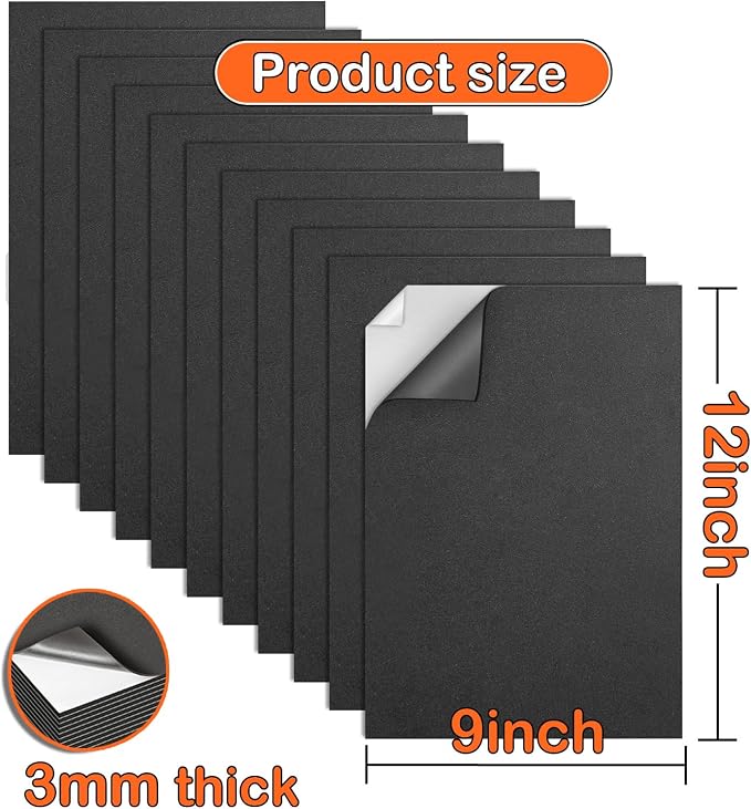 MEARCOOH 3mm Self Adhesive Foam Sheets Crafts - Image 2