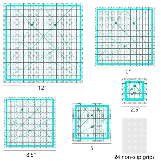 Quilting Rulers, 5 Square Ruler Quilting Templates, Quilting Ruler Acrylic - Image 5