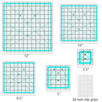 Quilting Rulers, 5 Square Ruler Quilting Templates, Quilting Ruler Acrylic - Image 5