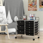Giantex 9 Drawers Rolling Cart, Classroom Organizers, Storage Cart - Image 4