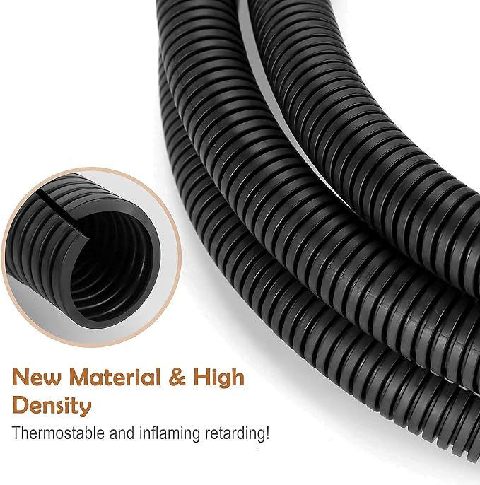 ZhiYo 20FT 1/4” Wire Loom Split Tubing Auto Wire Conduit Flexible Cover | High - Image 5