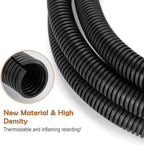 ZhiYo 20FT 1/4” Wire Loom Split Tubing Auto Wire Conduit Flexible Cover | High - Image 5