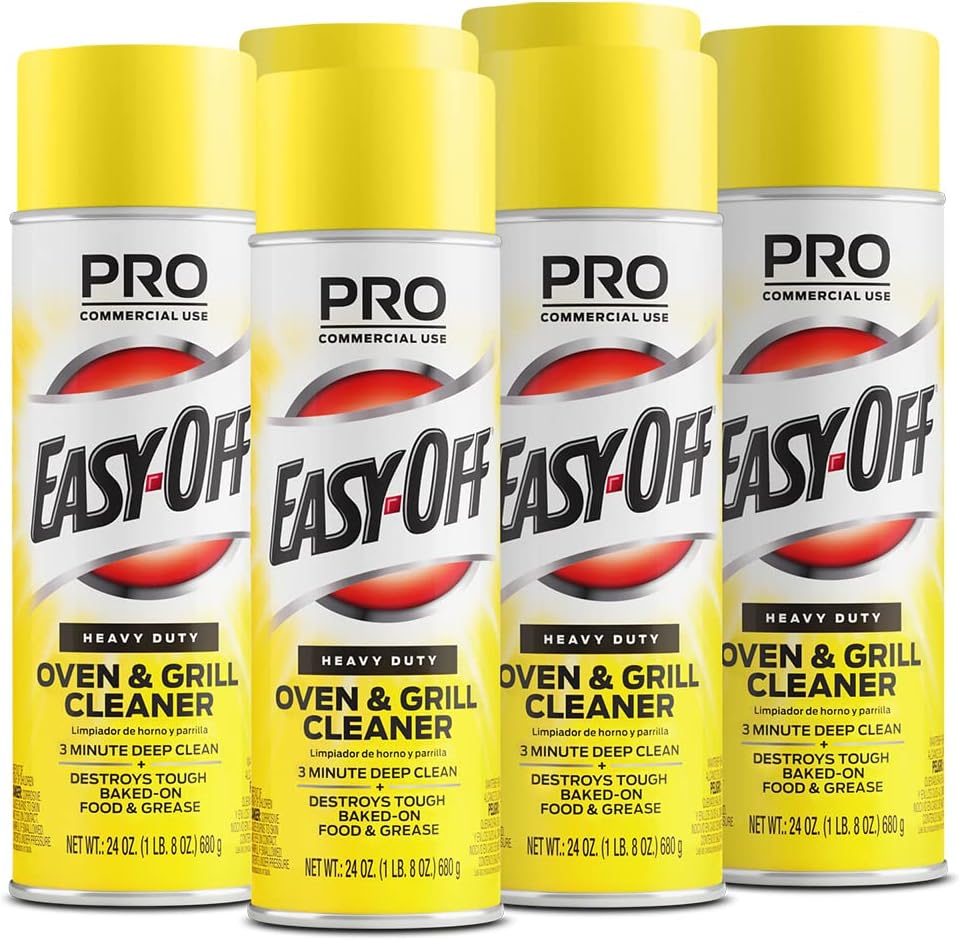 Easy Off Heavy Duty Oven Cleaner Spray, 24oz, Removes Grease (Pack of 6)