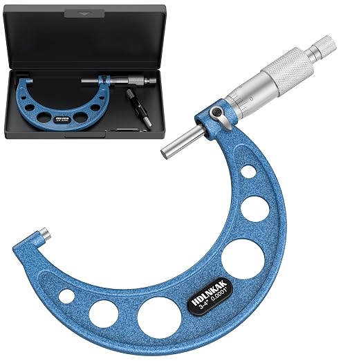 HDLNKAK Outside Micrometer Set, 3-4" Machinist Micrometer, 0.0001" Graduation by HDLNKAK