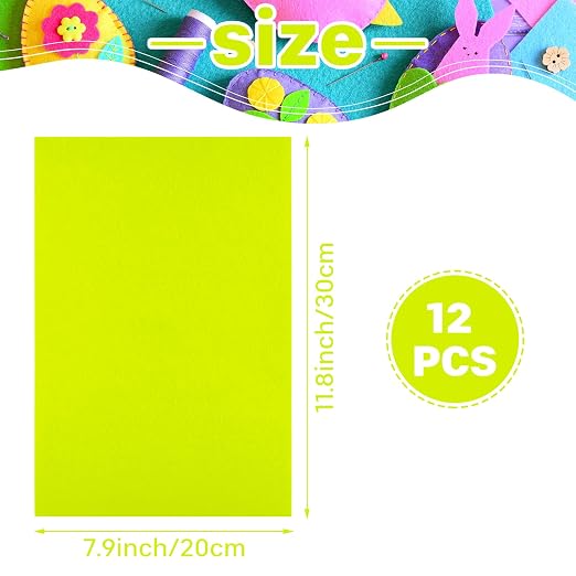 Morcheiong 12 Pcs Self Adhesive Felt Sheet Soft Felt Sheets - Image 2