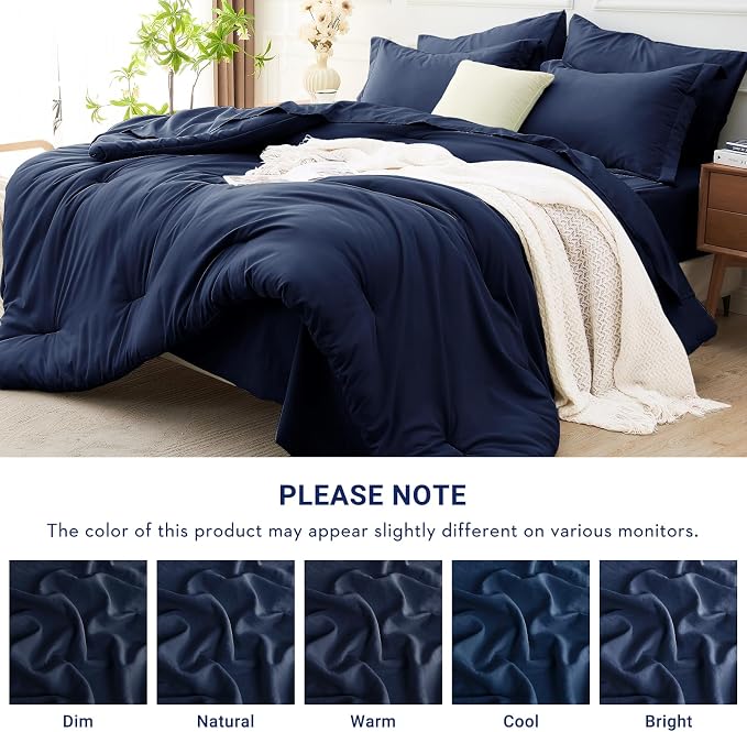 MUXHOMO 5 Pieces Twin XL Comforter Set, Soft Bed in a Bag Twin XL Size - Image 7
