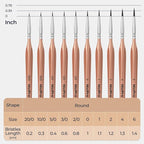 Nicpro Detail Paint Brushes 10 PCS Aesthetic Fine Tip Professional Miniature - Image 6