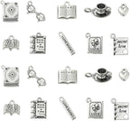DanLingJewelry 50Pcs 10 Styles Librarian Charms School Library Tibetan Silver by DanLingJewelry