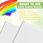 ESRICH Linen Canvas for Painting 8x10, 5 Pack Professional Linen Canvas Panels - Image 3