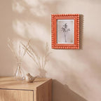 1 Pack 5 x 7 Picture Frame, Wood Beaded Boho Photo Frame, Vintage Photo Display - Image 6