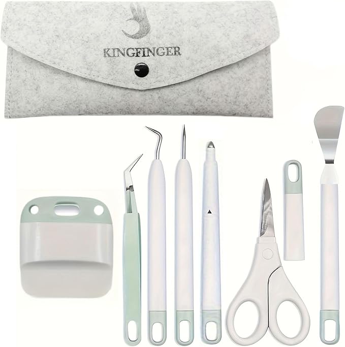 KINGFINGER Scrapbooking Tools Set, Scoring Stylus, Basic Weeding Tools by KINGFINGER