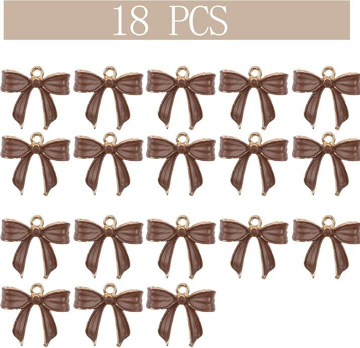 Bow Charms for Bracelet Jewelry Making Cute Bracelet Charms | 18Pcs, Bow Charms - Image 2