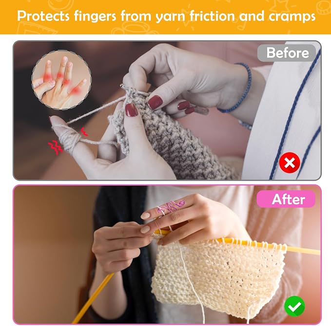 Vodolo 4PCS Gold Adjustable Yarn Tension Ring - Image 4