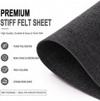 Charcoal Gray Large Felt Fabric 36" x 36", 1mm Stiff Felt Sheet, Nonwoven Fabric - Image 4