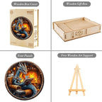 KAAYEE Wooden Puzzles for Adults, 3D Visual Effect Dragon Family Night Reading - Image 6