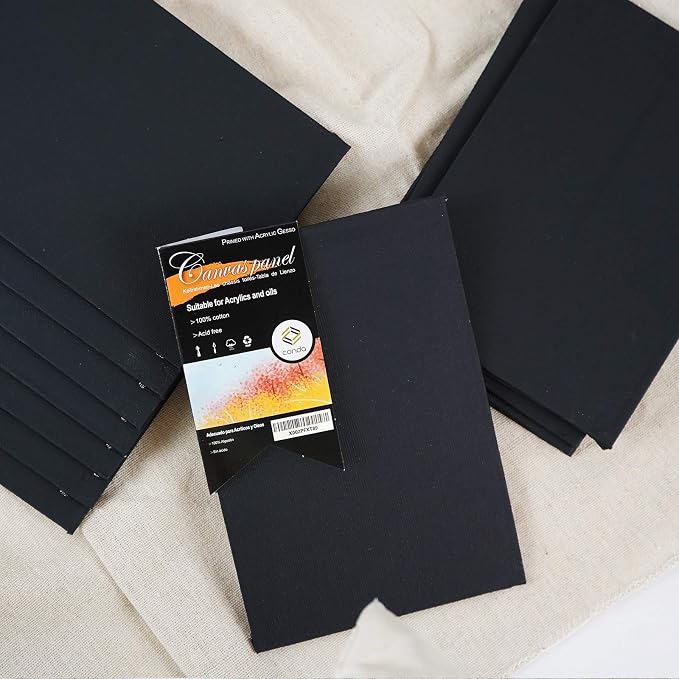 CONDA Black Canvases for Painting 11x14 inch, 100% Cotton Acid-Free, Canvas - Image 6