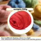 Wool Roving-3.5oz Needle Felting Wool, Soft Multi-Color Wool Fiber, Perfect - Image 2