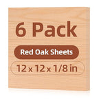 Rowood Oak Plywood Sheets for Laser Cutting, 6 Pack 3mm Thin Unfinished Wood by RowoodAssembleArtDecorateLife