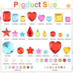 MMonDod 11 Sheets Gem Stickers, scrapbooking, card making, DIY decor, party - Image 2