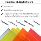 BuyPlastic L-111 Green Transparent Fluorescent Colored Acrylic Plexiglass Sheet - Image 3
