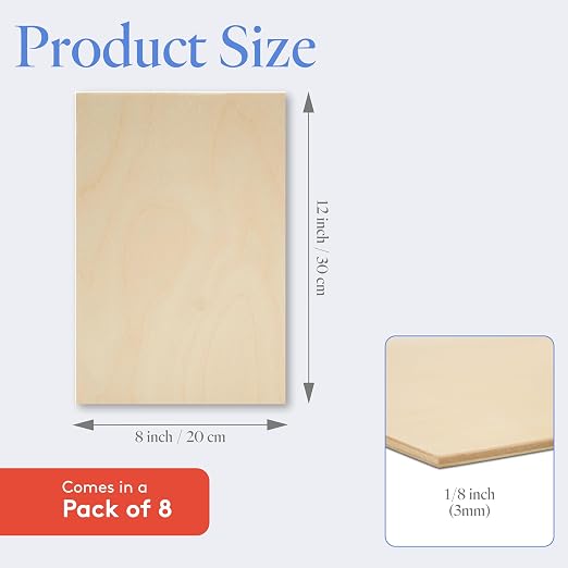 Baltic Birch Plywood, 3 mm 1/8 Craft Wood, B/BB Grade Baltic Birch Sheets - Image 2