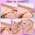 Zioyihan 40 Pcs Beadable Keychains Bars Metal Beaded Keychain Blank Keychain - Image 3