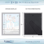Icona Bay 8x10 Picture Frames, 6 Pack, Contemporary, Inspirations | These Icona - Image 3