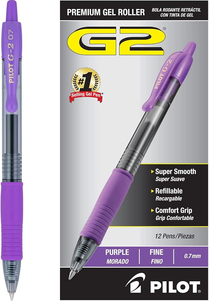 Pilot G2 Premium Gel Roller Pens, Fine Point 0.7 mm, Journaling and Office by PilotCorporationofAmerica