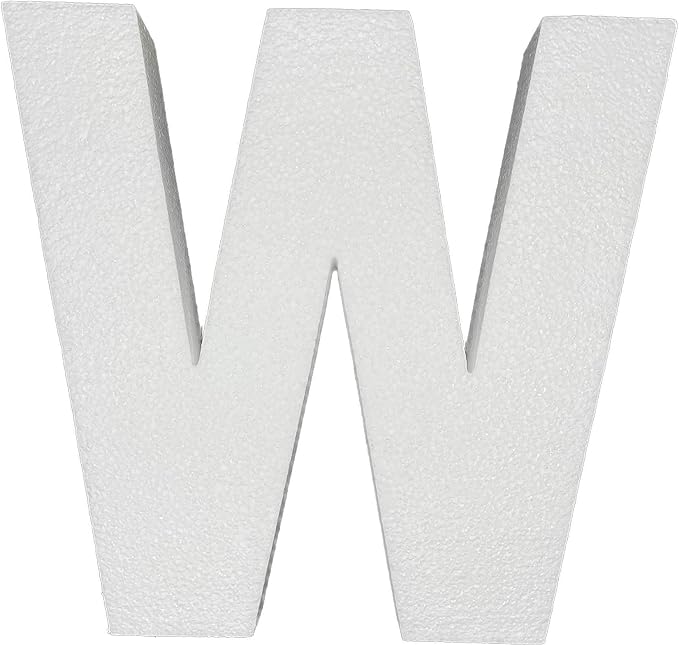 12 Inch Smooth Foam Letters by Crafts+Central