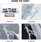 guangyintong Heat Transfer Vinyl Glitter Silver HTV Rolls, Glitter HTV Vinyl - Image 5