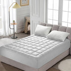 HYLEORY Queen Mattress Pad Quilted Fitted Mattress Protector Cooling Pillow Top - Image 7
