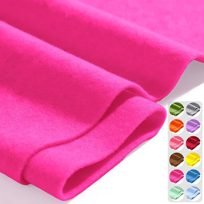 Fuchsia 36" X 36" Felt Fabric Sheet by Luceinvita