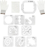DABLINE 13 PCs Quilting Template Set Includes 8 Quilting Templates, Quilting by Dabline